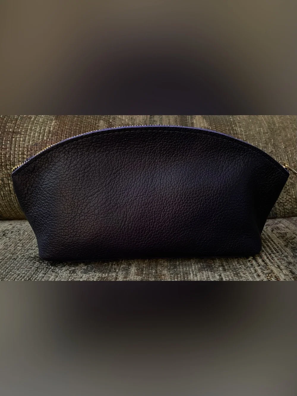 Portland Leather Goods Almost Perfect Total Eclipse Makeup Bag.